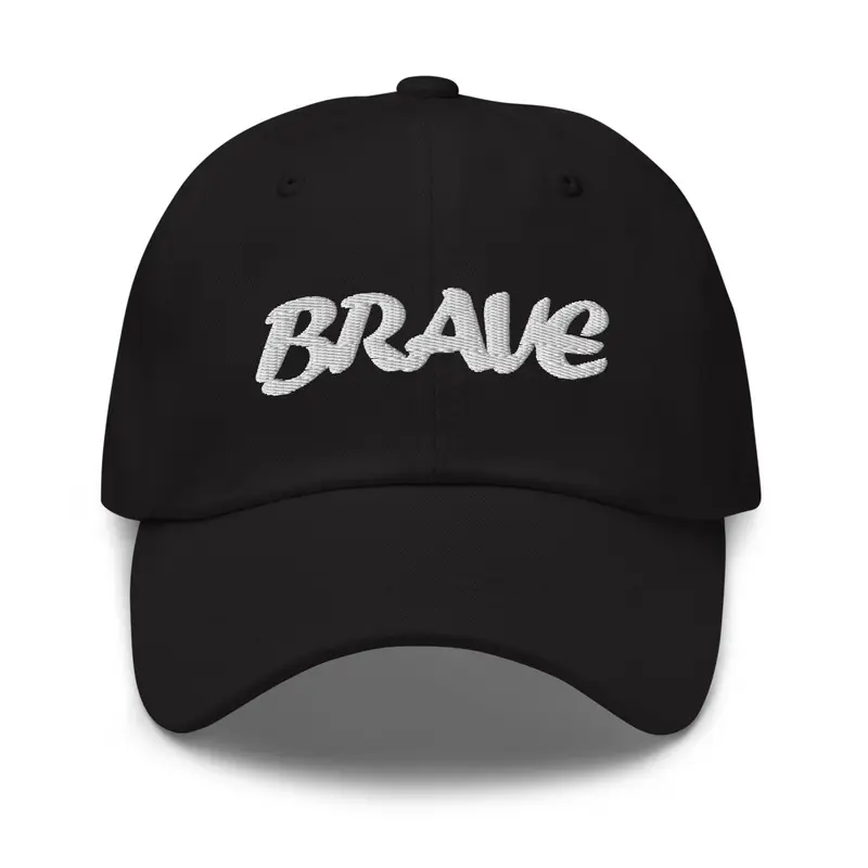 Brave White Logotype Hat